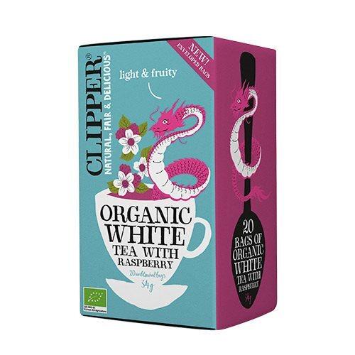 Clipper Hvid Te med Hindbær - 20 Breve