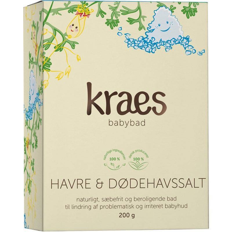 Kraes Babybad Havre   Dødehavssalt 200 Gr