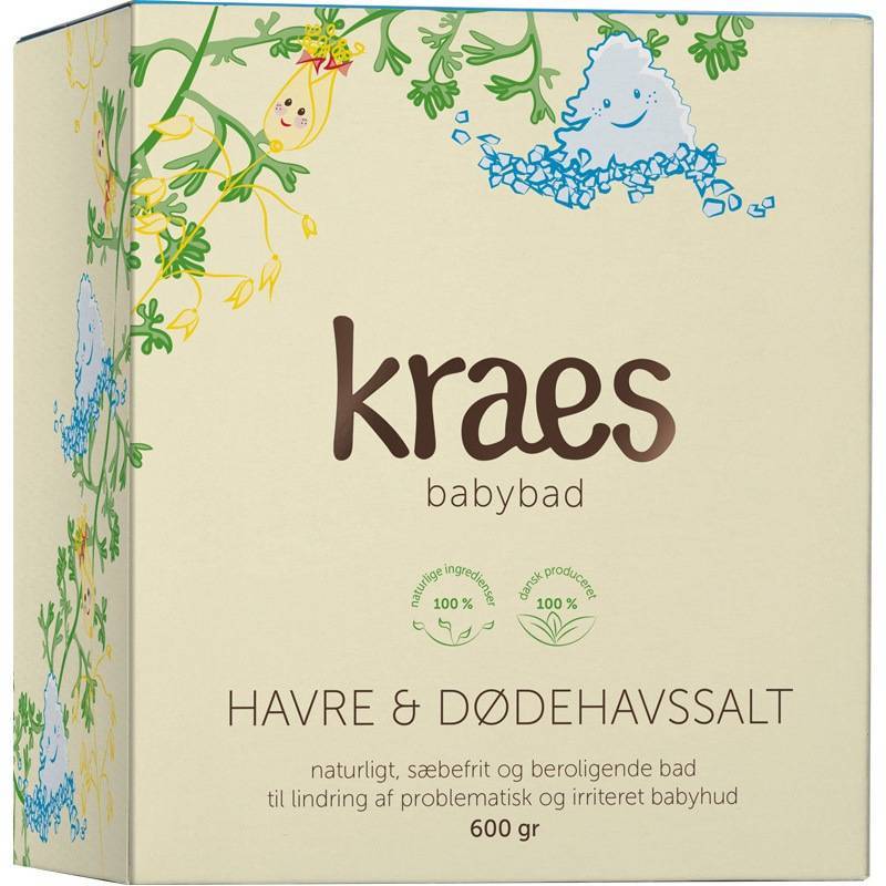 Kraes Babybad Havre   Dødehavssalt 600 Gr