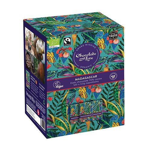 Chocolate And Love Madagascar Dispenser Box 120x5 5g Chokolader  ø  60g