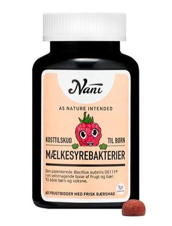 Nani Mælkesyrebakterier til Børn - 60 Frugtbidder