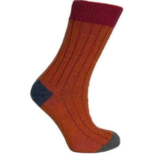 Clemente Merinostrømper Cerise Orange Str  39 42