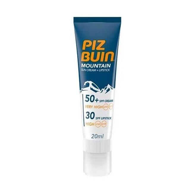 Piz Buin Mountain Solcreme og Lip Stick SPF 50 Duo