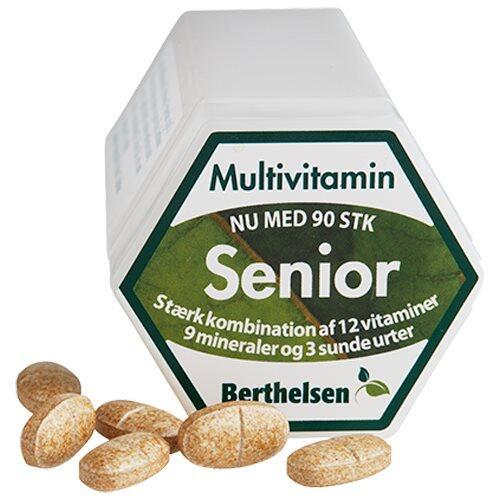 Berthelsen Senior Multivitamin 90tab - Vegansk Sundhedstilskud