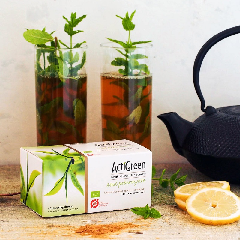 Actigreen   Organic Green Tea Powder   Peppermint