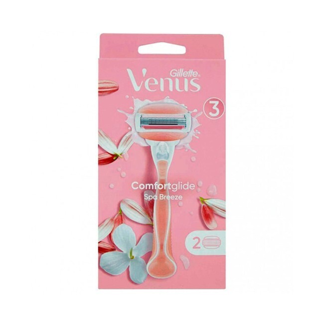 Gillette   Venus Comfortglide Spa Breeze Barberskraber   2 Barberblade