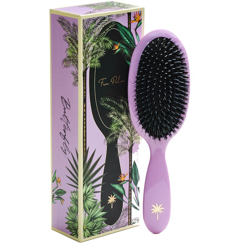 Fan Palm Hair Brush Medium   Butterfly
