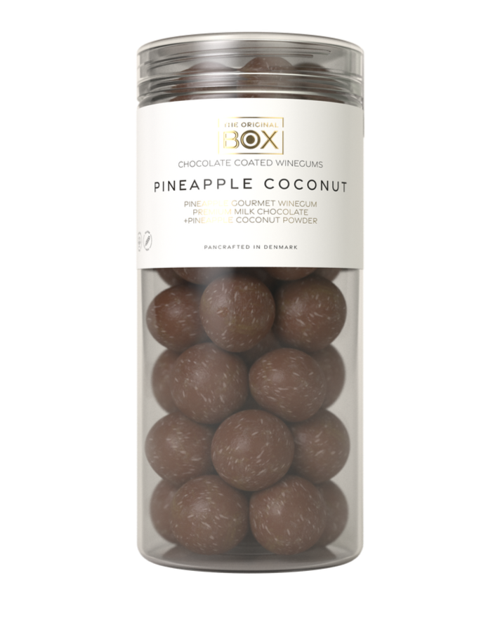 Box The Original Vingummi M Mælkechokolade Og Ananas Kokosstøv  250g