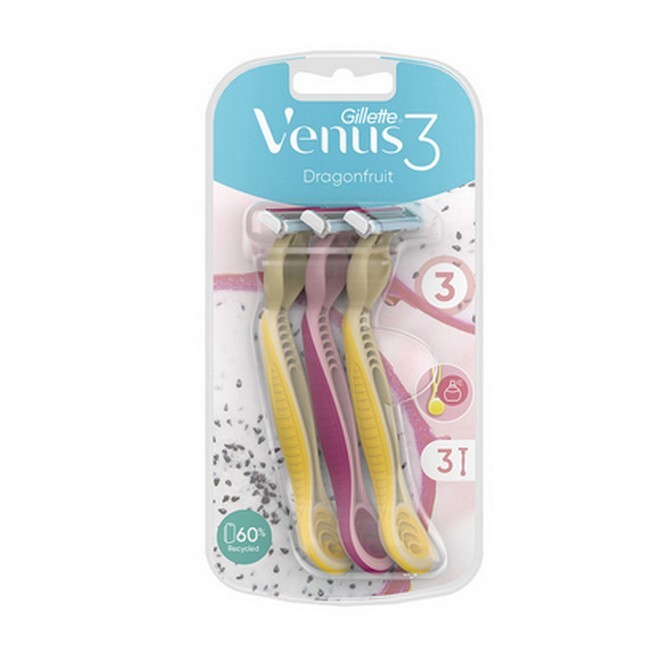 Gillette   Venus 3 Dragonfruit Engangsskrabere   3 Pak