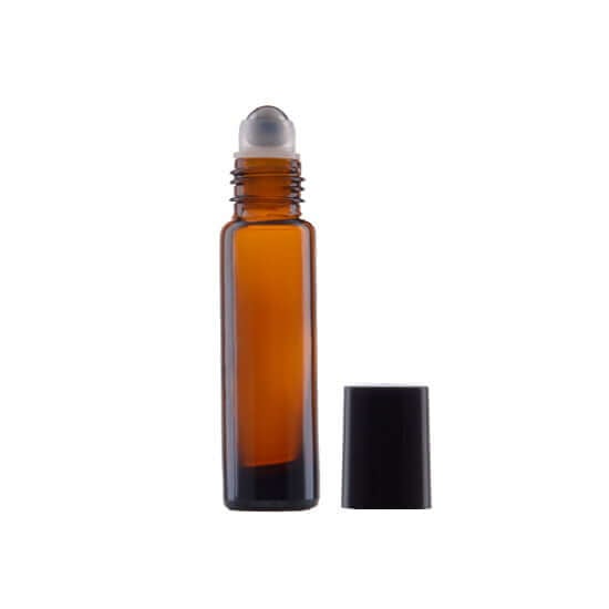 10 Ml  Brun Glasflaske Med Rullehoved