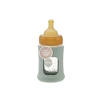 Hevea Baby Glas Sutteflaske Wide Neck 150ml Powder Seafoam Blue