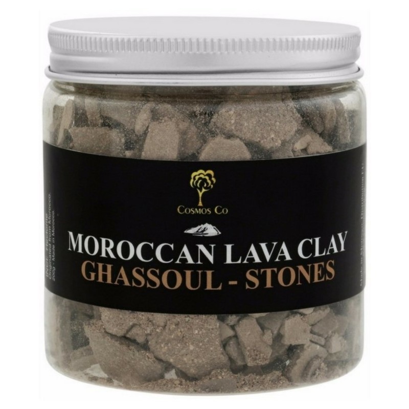 Cosmos Co Moroccan Lava Clay Ghassoul   Stones 200 Gr
