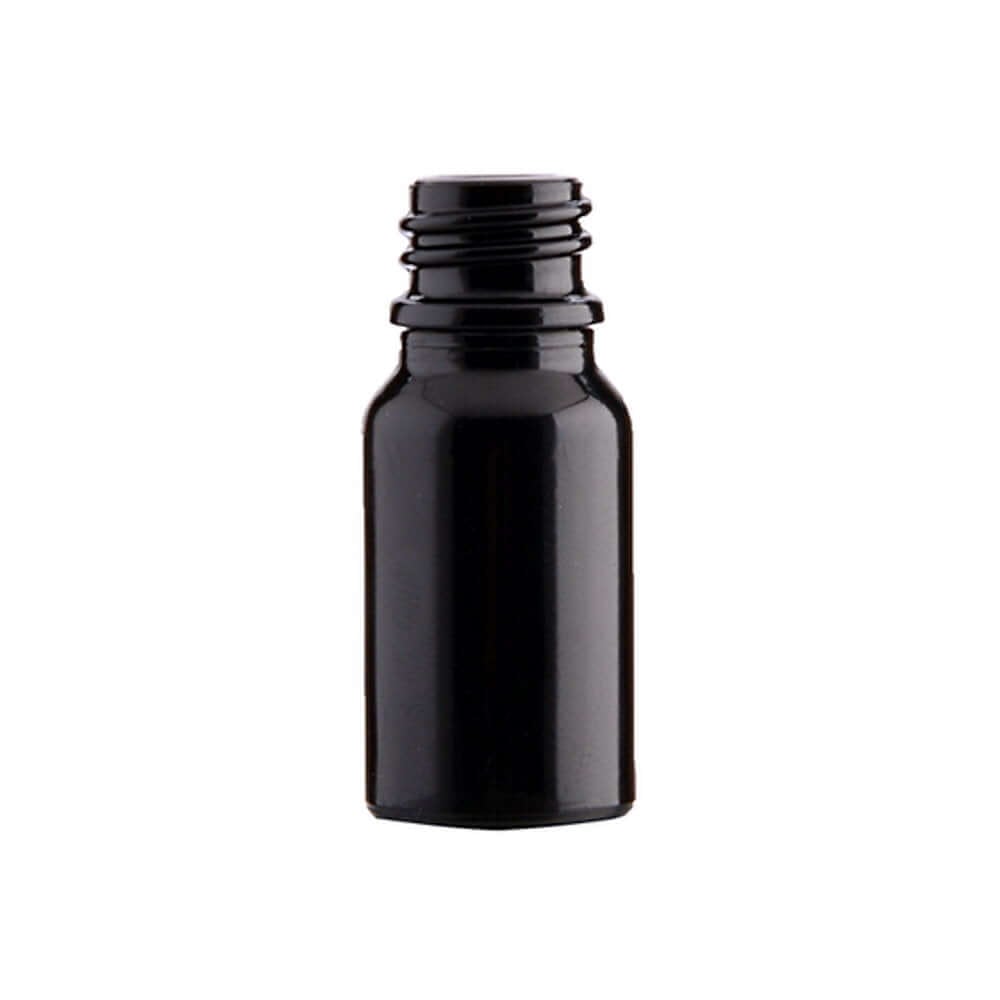 10 Ml  Sort Glasflaske   Din18