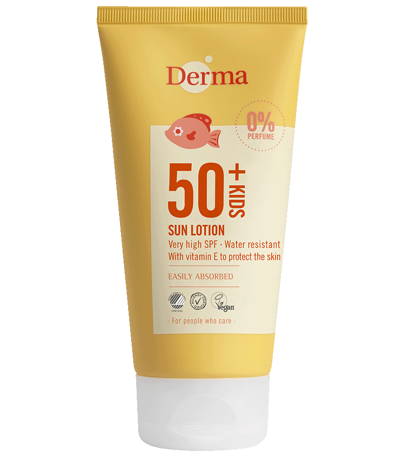 Derma Kids Sun Lotion Spf50   150 Ml    Vandfast Solcreme
