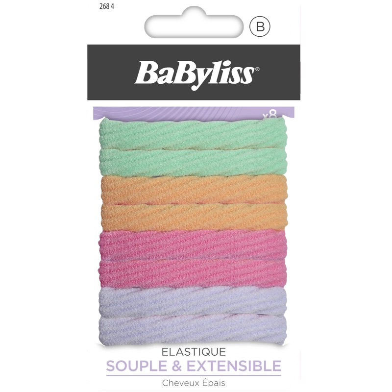 Babyliss Kids Stretchy   Flexible Jumbo Elastics 8 Pieces