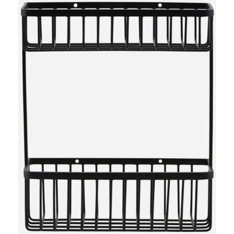 House Doctor Bath Basket Double   Black