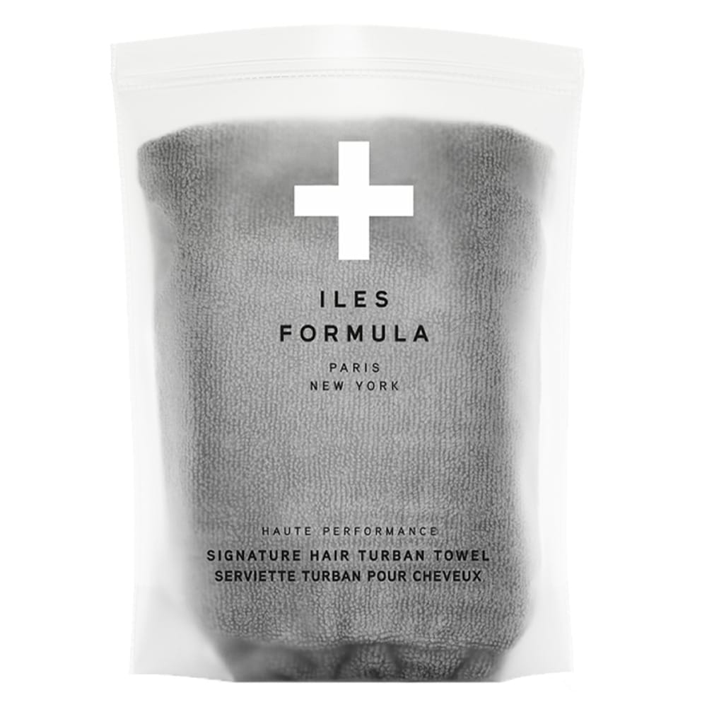 Iles Formula Hair Turban Towel Grey