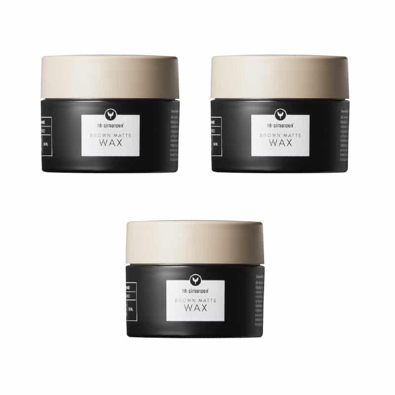 Hh Simonsen Brown Matte Clay Wax 90ml X 3 Stk