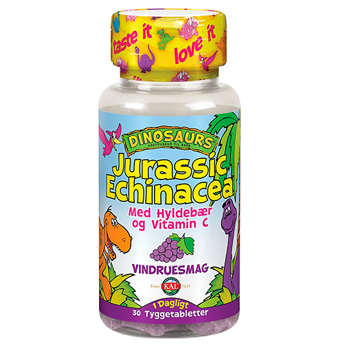 Kal Dinosaurs Echinacea Tygge Børn  Bull  30 Tab  Udløb 10 25