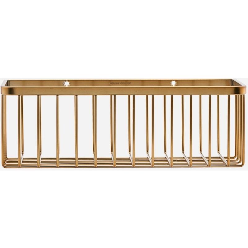 House Doctor Bath Basket   Brushed Brass