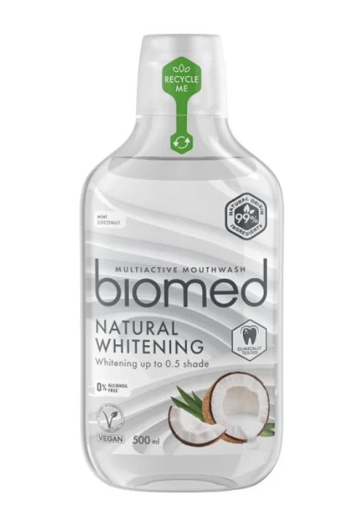 Biomed   Natural Whitening Mundskyl   Mint   Coconut 500 Ml  X